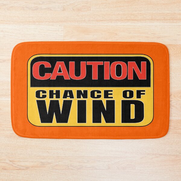 Item preview, Fun cautious message warning of a chance of wind designed and sold by Harlake.