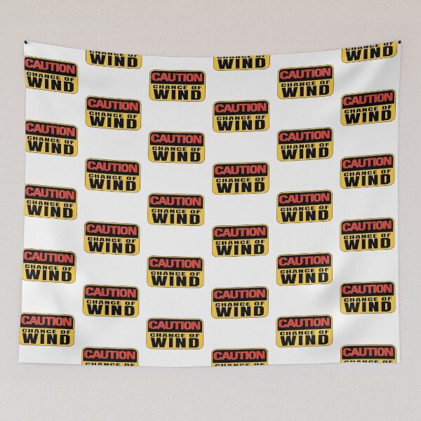 Item preview, Fun cautious message warning of a chance of wind designed and sold by Harlake.