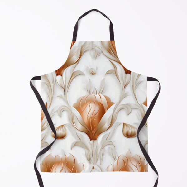 Item preview, Colorful fantasy pattern copper white nougat cream white ornaments metallic tulips designed and sold by G-M-Designs.