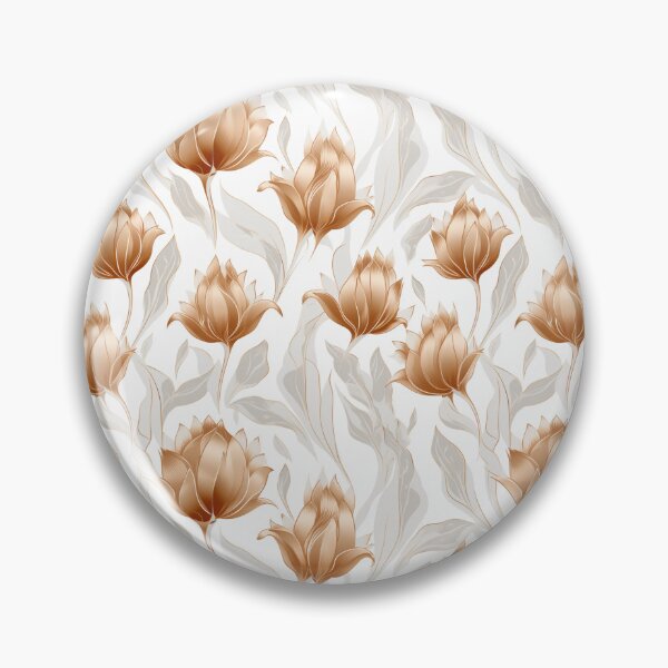 Item preview, Colorful fantasy pattern copper white nougat cream white ornaments metallic tulips designed and sold by G-M-Designs.