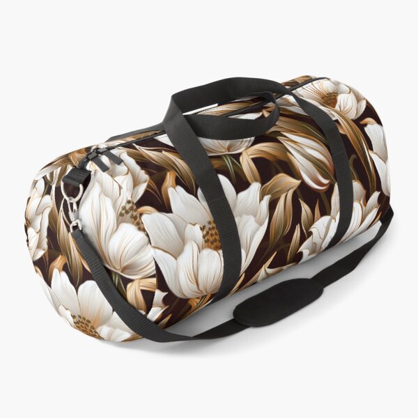 Item preview, Colorful fantasy pattern copper white nougat cream white ornaments metallic tulips designed and sold by G-M-Designs.