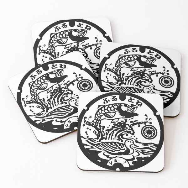 Item preview, Fish and Duck on Manhoel in Japan - Black designed and sold by mattraski.