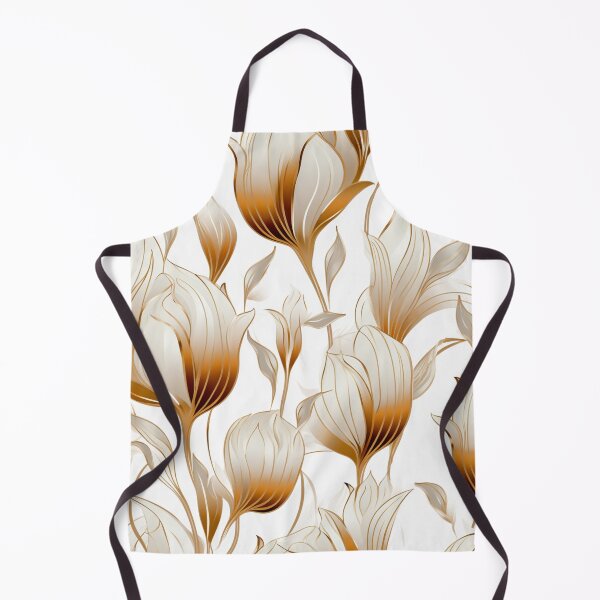 Item preview, Colorful fantasy pattern copper white nougat cream white ornaments metallic tulips designed and sold by G-M-Designs.