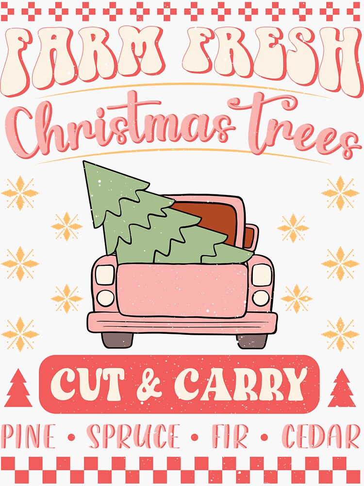 Christmas stuff! - cute retro vintage christmas print Sticker for Sale by  Neehovv