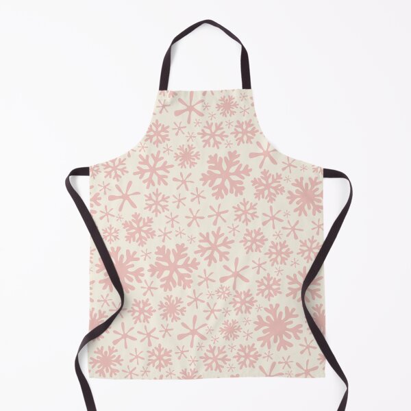 Item preview, boho snowflakes pastel pink on cream vintage christmas winter holidays designed and sold by blomastudios.
