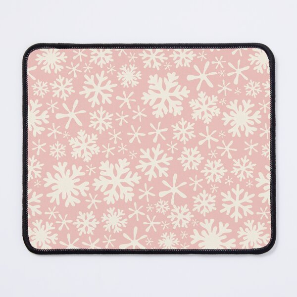 Item preview, boho snowflakes cream on pastel pink vintage christmas winter holidays designed and sold by blomastudios.