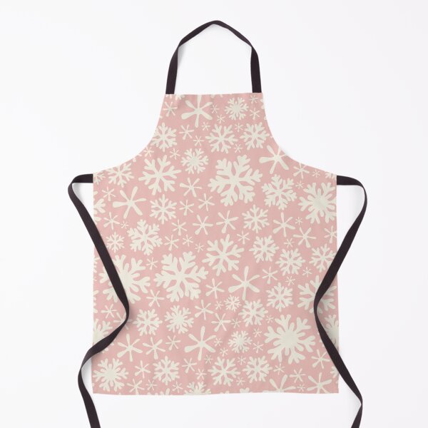 Item preview, boho snowflakes cream on pastel pink vintage christmas winter holidays designed and sold by blomastudios.