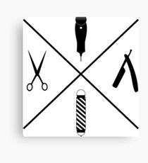 Minimalistic Barbers Canvas Print