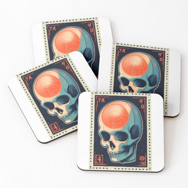 Item preview, Soviet Space Program- Alien Skull Stamp 3 designed and sold by octoboobs.