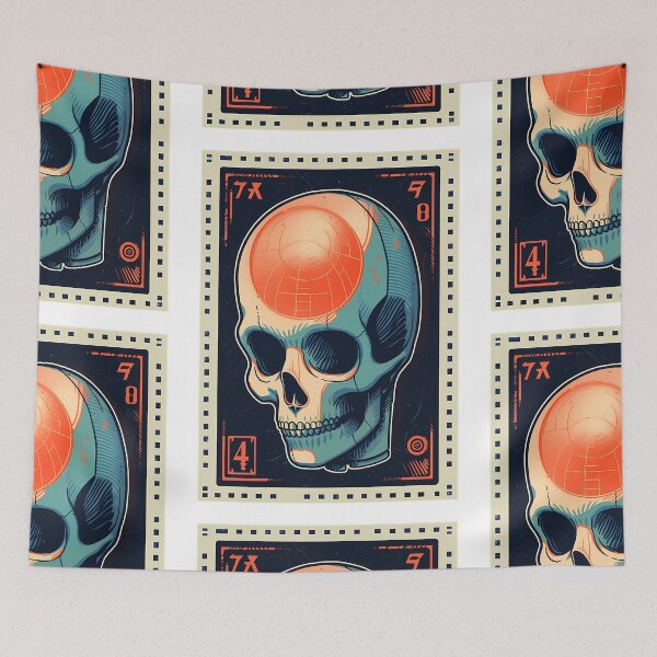 Item preview, Soviet Space Program- Alien Skull Stamp 3 designed and sold by octoboobs.
