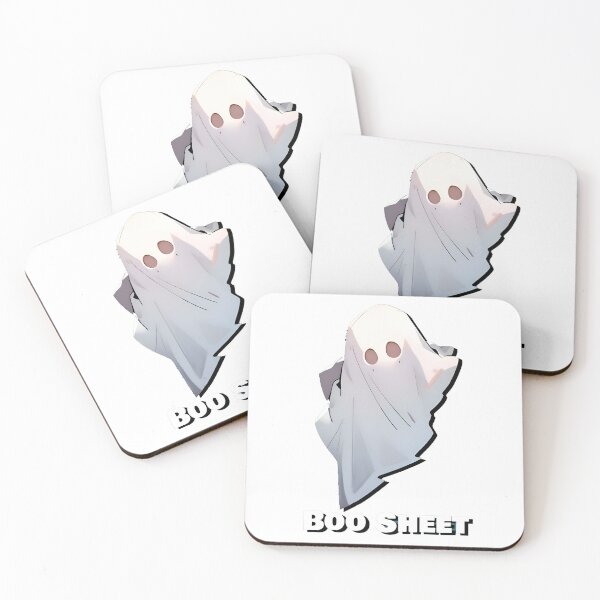 Item preview, Boo Sheet Diagonal White Ghost Sheet Halloween Shirt and Laptop Sticker Design by Zeesdesign on Redbubble designed and sold by ZEESDESIGN.
