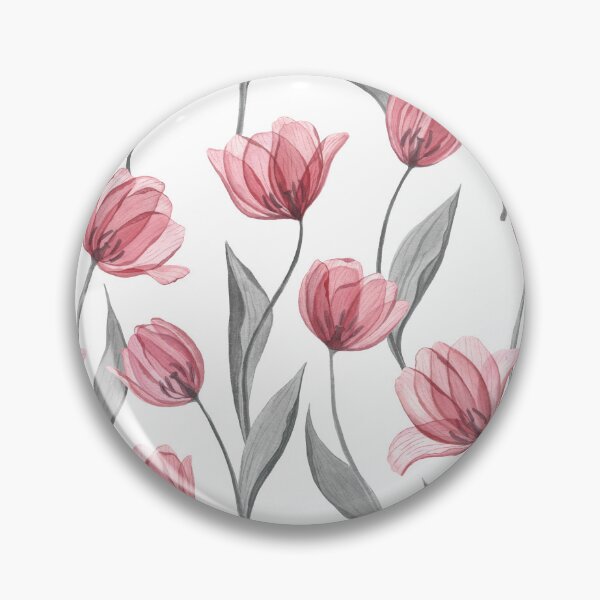 Item preview, Tulip translucent flowers watercolor print. Spring garden delicate romantic composition designed and sold by likapix.