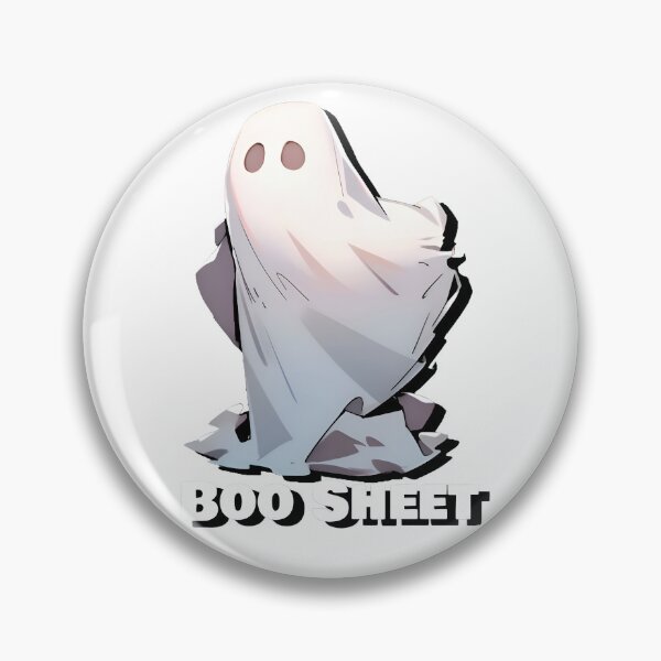 Item preview, Copy of Boo Sheet Diagonal White Ghost Sheet Halloween Shirt and Laptop Sticker Design by Zeesdesign on Redbubble designed and sold by ZEESDESIGN.
