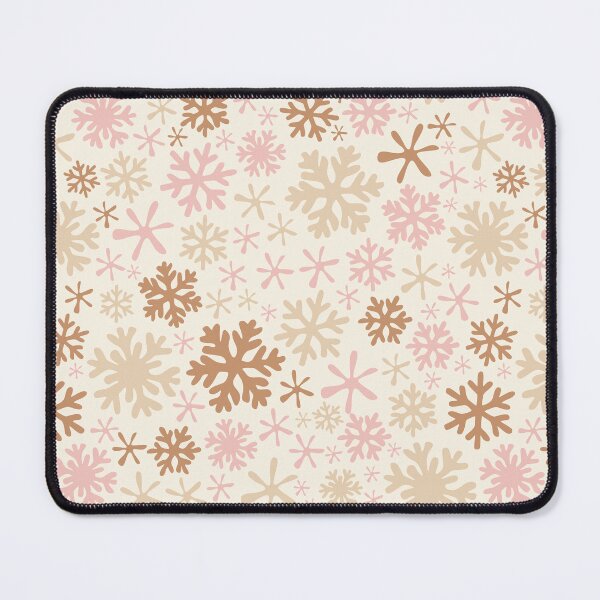 Item preview, boho snowflakes pastel pink cream beige neutral vintage christmas winter holidays designed and sold by blomastudios.