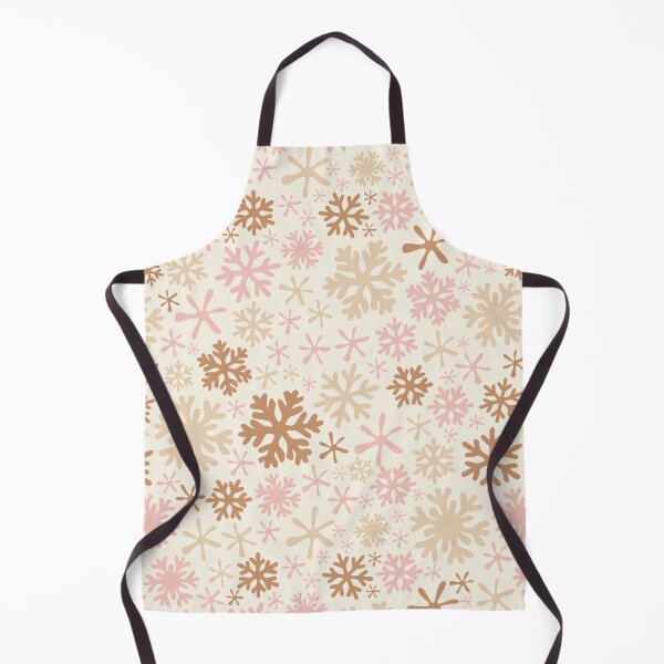 Item preview, boho snowflakes pastel pink cream beige neutral vintage christmas winter holidays designed and sold by blomastudios.