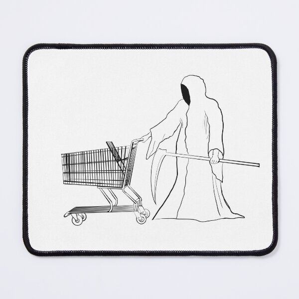 Item preview, Grim reaper with shopping trolley / grocery cart designed and sold by ArtSCPdesign.