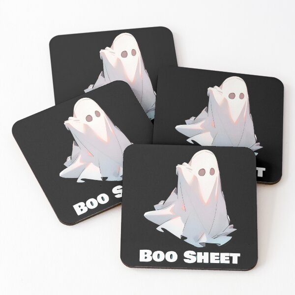 Item preview, Copy of Boo Sheet Diagonal White Ghost Sheet Halloween Shirt and Laptop Sticker Design by Zeesdesign on Redbubble designed and sold by ZEESDESIGN.