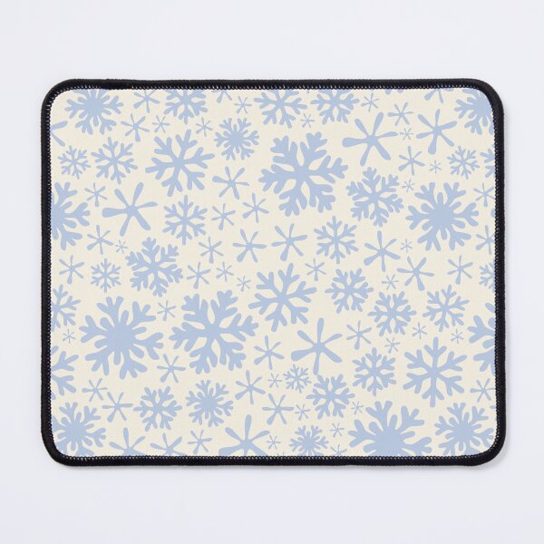 Item preview, boho snowflakes pastel blue cream neutral vintage christmas winter holidays designed and sold by blomastudios.
