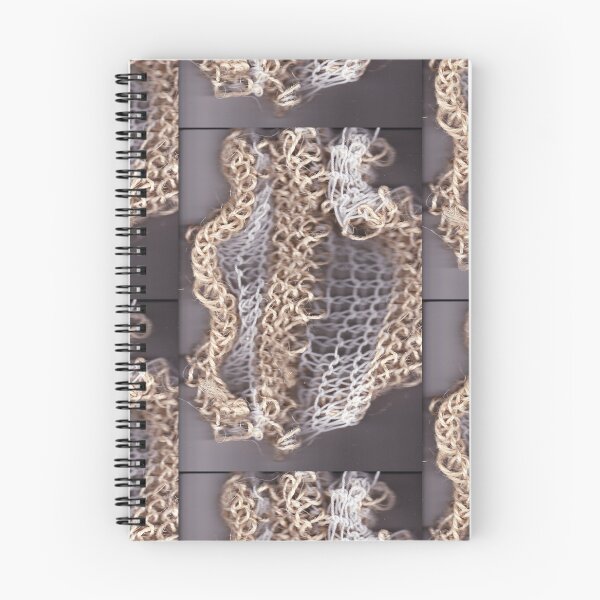 Item preview, knitted background from natural brown and white twine designed and sold by colorfulglee.
