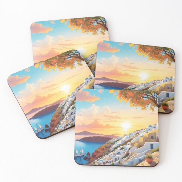 Item preview, Santorini Magic Hour designed and sold by canvasriddle.