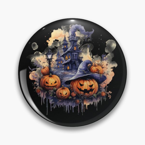 Item preview, Scary Halloween Castle Watercolor Style designed and sold by AnnaMDesign.