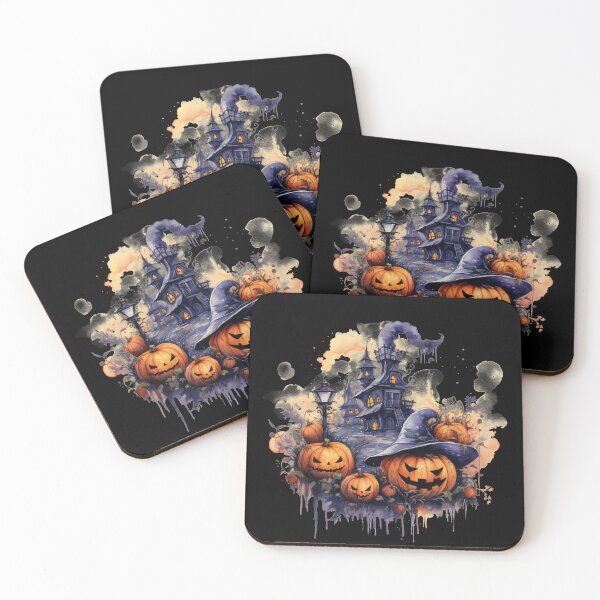 Item preview, Scary Halloween Castle Watercolor Style designed and sold by AnnaMDesign.