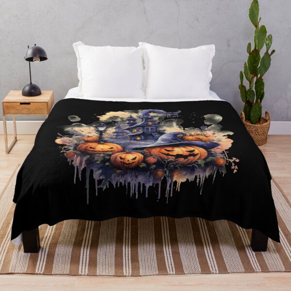 Item preview, Scary Halloween Castle Watercolor Style designed and sold by AnnaMDesign.