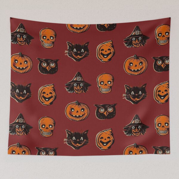 Item preview, Vintage Spooky Halloween Heads designed and sold by DukeGroovy.