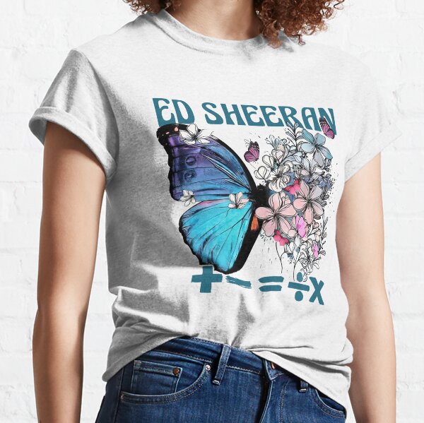Ed Sheeran Subtract Watercolor Tee, Guitar & Butterflies