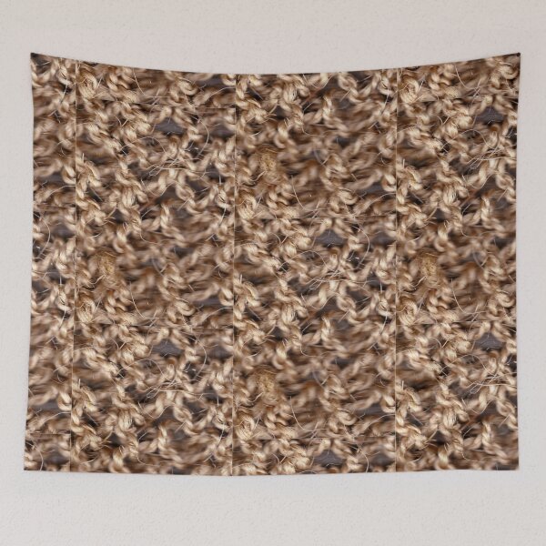 Item preview, knitted background from natural brown twine designed and sold by colorfulglee.