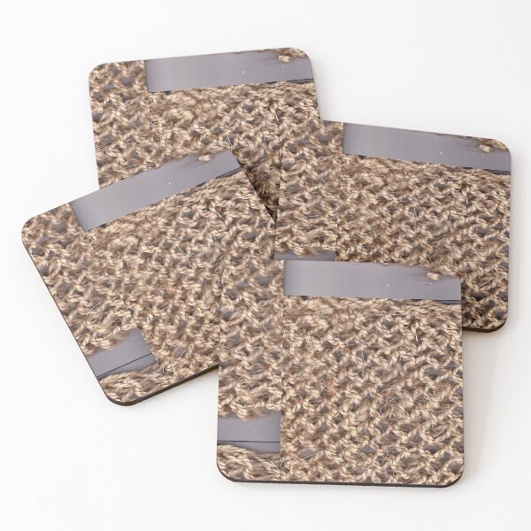 Item preview, knitted background from natural brown twine designed and sold by colorfulglee.