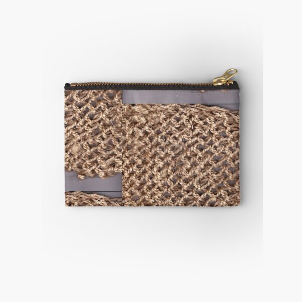 Item preview, knitted background from natural brown twine designed and sold by colorfulglee.