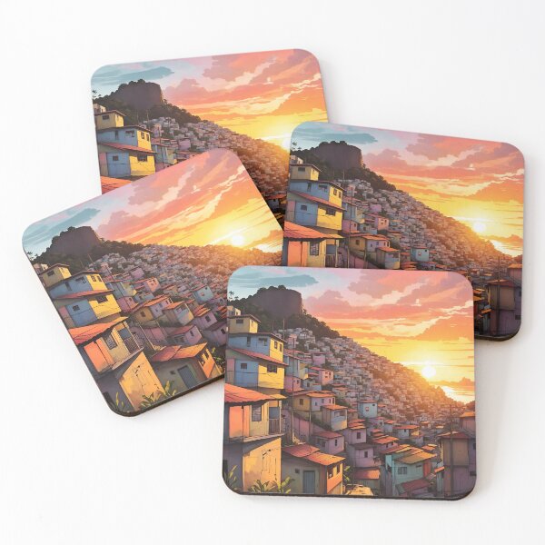Item preview, Golden hour in the Favelas designed and sold by canvasriddle.