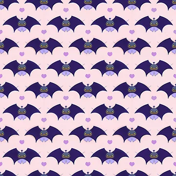 Artwork thumbnail, Pastel Batsy pattern by NowaT5