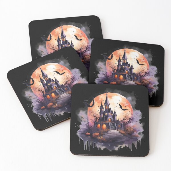 Item preview, Scary Halloween Castle Watercolor Style designed and sold by AnnaMDesign.