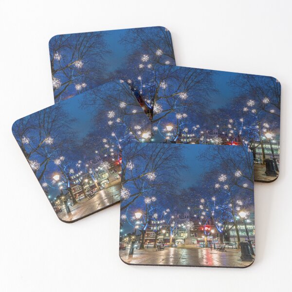 Item preview, Sloane Square in London at Christmas at night designed and sold by bailey-cooper.