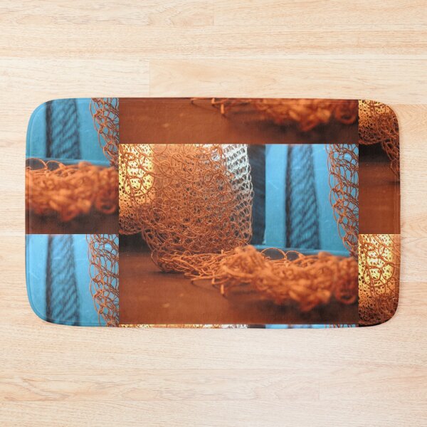 Item preview, knitted background from natural brown twine designed and sold by colorfulglee.