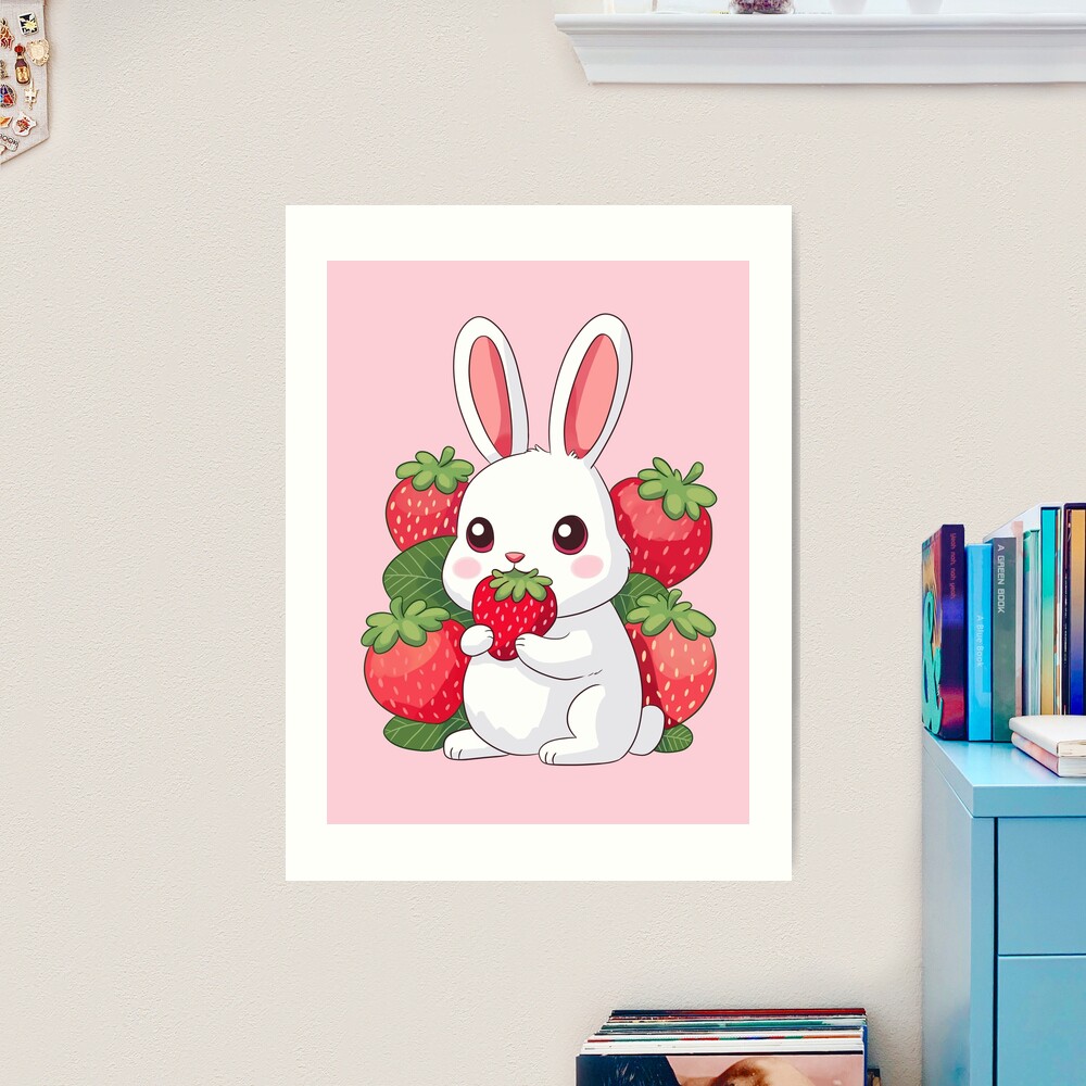 絵画 strawberry & cutie rabbit gbrf,10x10,f,540x540-pad,