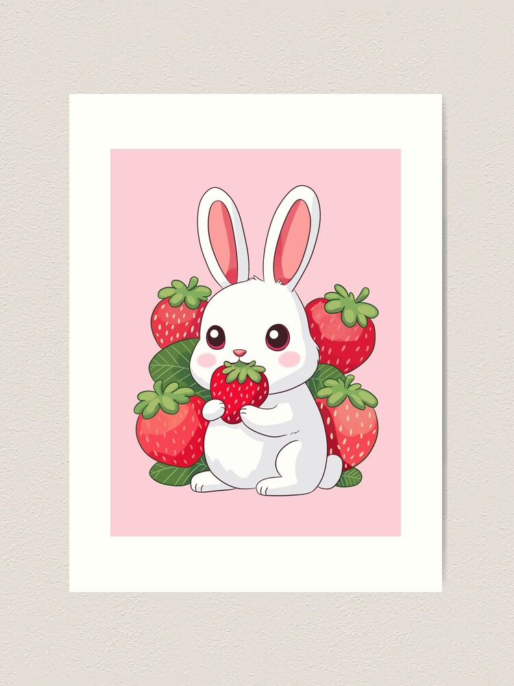 絵画 strawberry & cutie rabbit strawberry & cutie rabbit 絵画