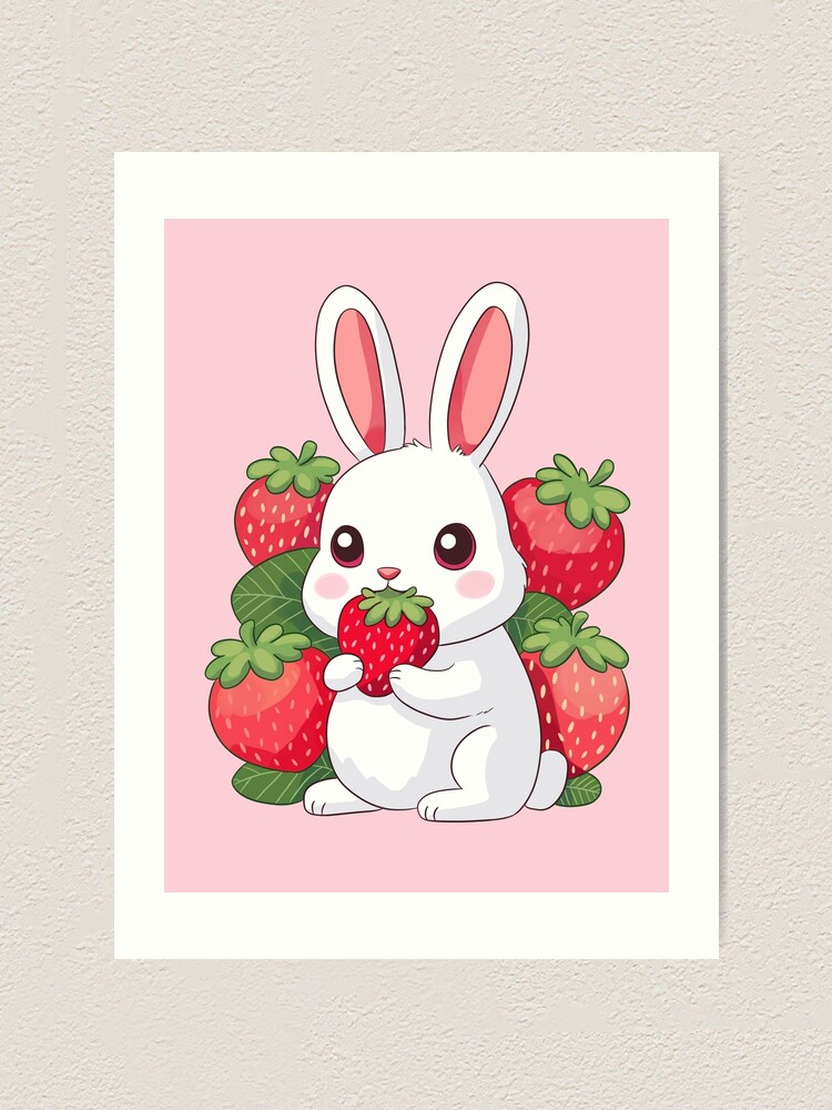 Cute strawberry bunny - Strawbunny