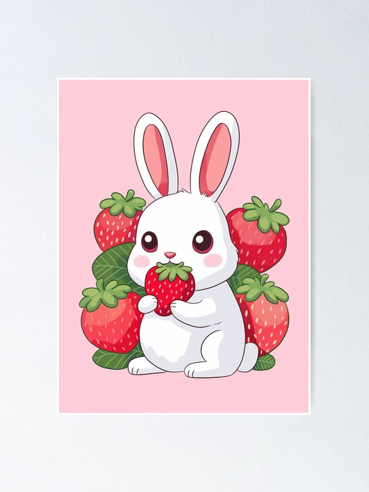 Cute strawberry bunny - Strawbunny