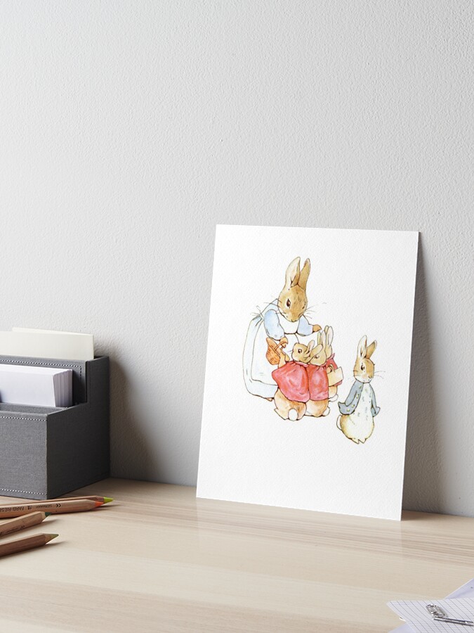 Peter Rabbit and his mother  Art Print for Sale by Bundjum