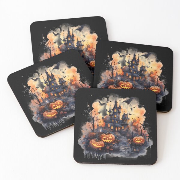 Item preview, Scary Halloween Castle Watercolor Style designed and sold by AnnaMDesign.