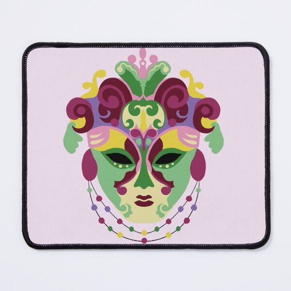 Item preview, Mardi Gras mask in typical colors of festival to celebrate carnival in style designed and sold by Lilly-Rune.
