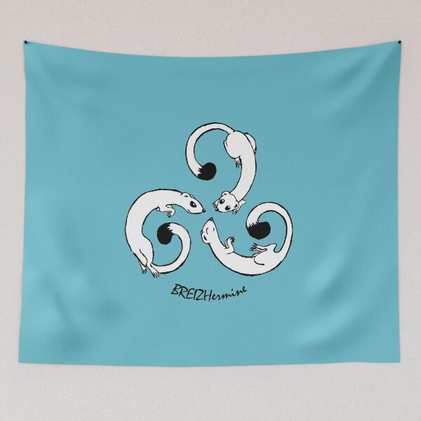Item preview, Breton design BREIZHermine: ermines in the shape of a triskell designed and sold by Artabbydesign.