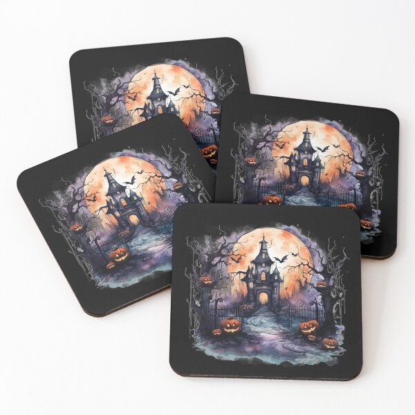 Item preview, Scary Halloween Castle Watercolor Style designed and sold by AnnaMDesign.