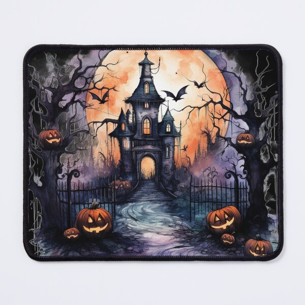 Item preview, Scary Halloween Castle Watercolor Style designed and sold by AnnaMDesign.