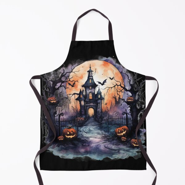 Item preview, Scary Halloween Castle Watercolor Style designed and sold by AnnaMDesign.