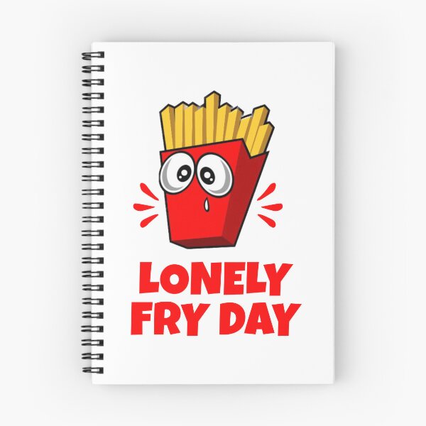 Item preview, Lonely Fry Day - Cute, Sad Fries Cartoon Print designed and sold by kcaandwu.