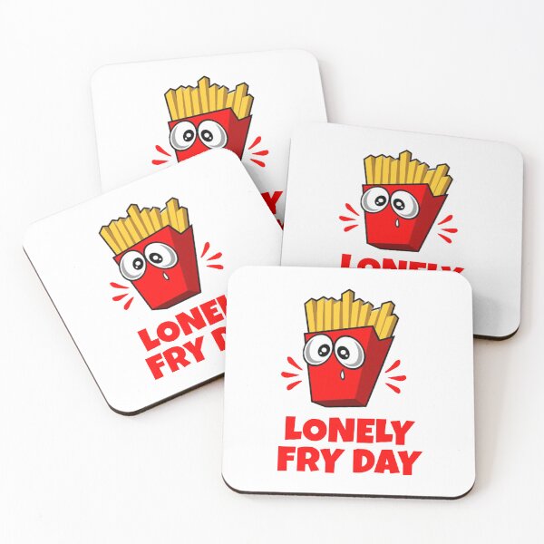 Item preview, Lonely Fry Day - Cute, Sad Fries Cartoon Print designed and sold by kcaandwu.